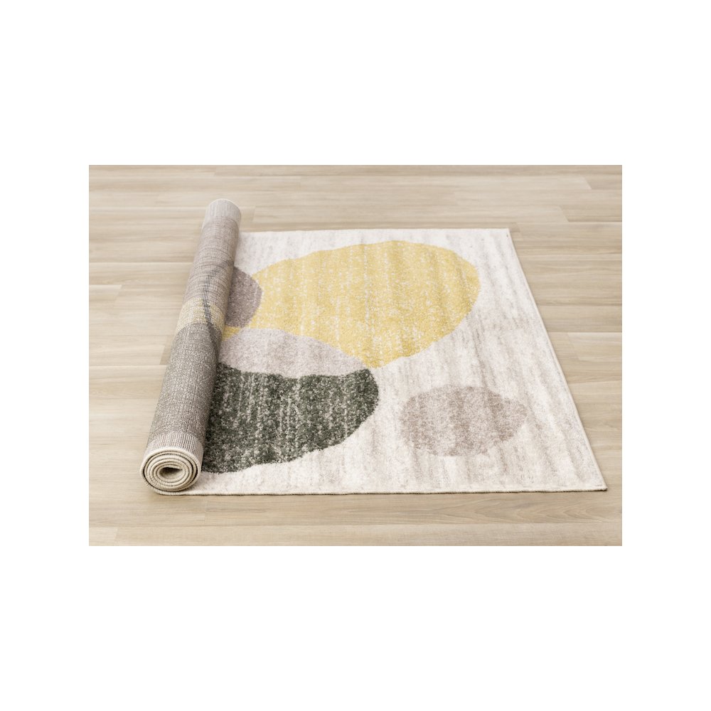 Maui Geometric Green Yellow Taupe Area Rug, 7'10" x 10'6". Picture 8