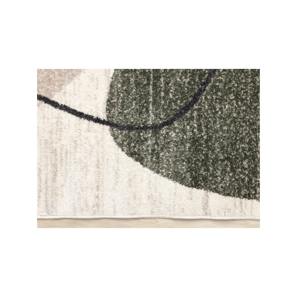 Maui Geometric Green Yellow Taupe Area Rug, 7'10" x 10'6". Picture 9