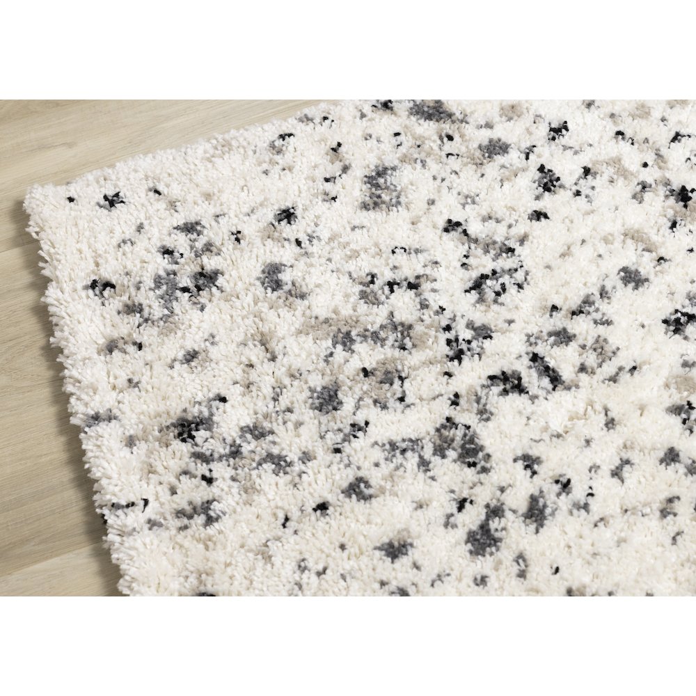 Madison Cream Taupe Grey Soft Speckeled Shag Rug, 7'10" x 10'10". Picture 4