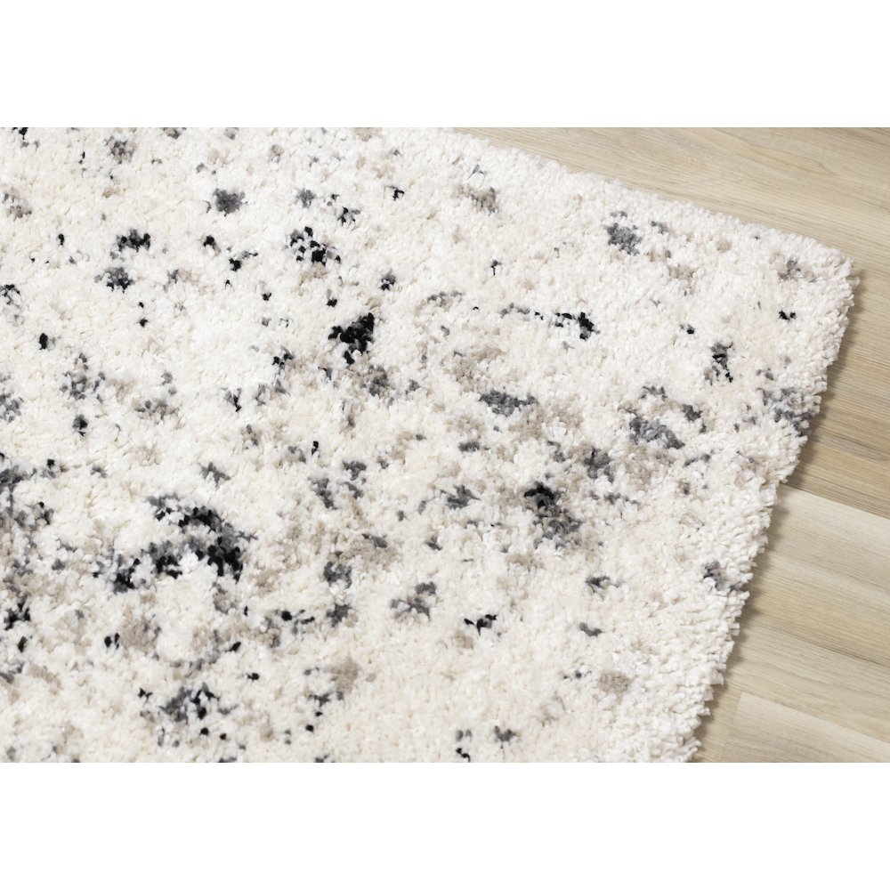 Madison Cream Taupe Grey Soft Speckeled Shag Rug, 7'10" x 10'10". Picture 5