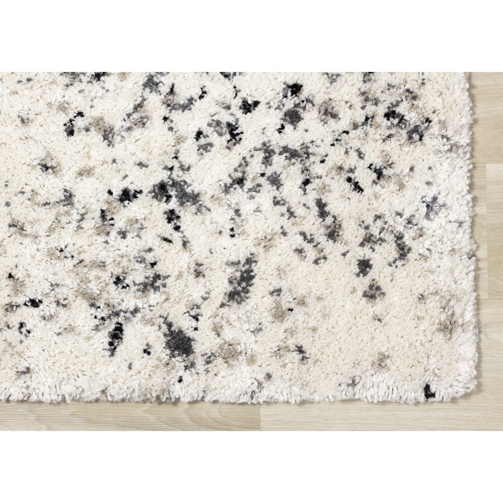 Madison Cream Taupe Grey Soft Speckeled Shag Rug, 7'10" x 10'10". Picture 6