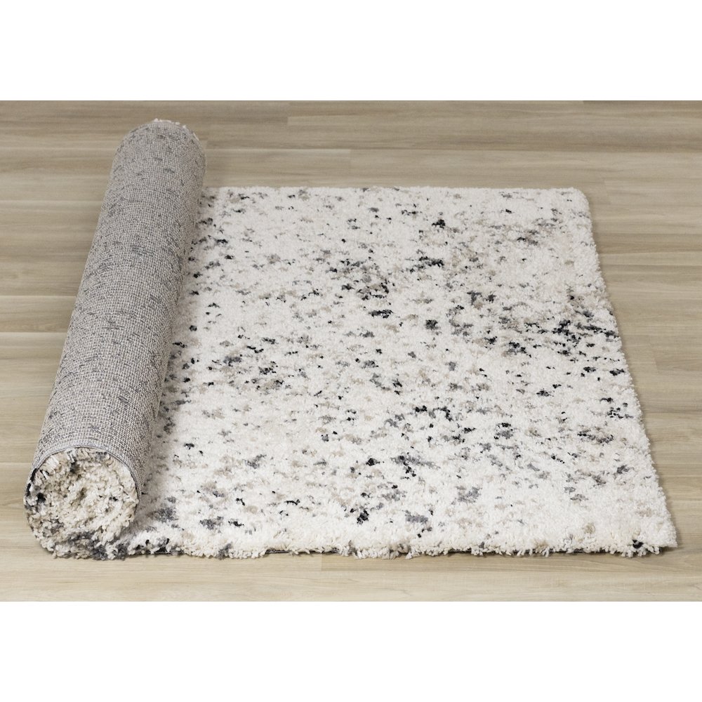 Madison Cream Taupe Grey Soft Speckeled Shag Rug, 7'10" x 10'10". Picture 10
