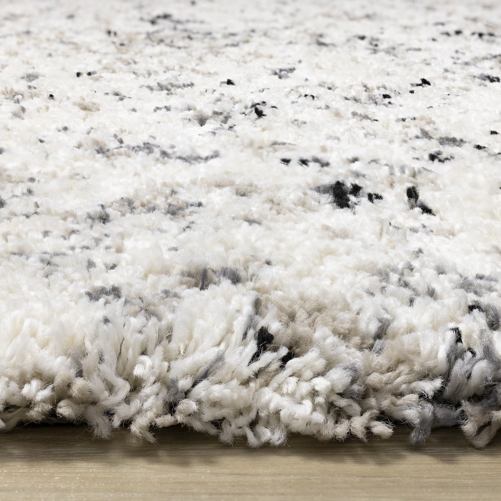 Madison Cream Taupe Grey Soft Speckeled Shag Rug, 7'10" x 10'10". Picture 8