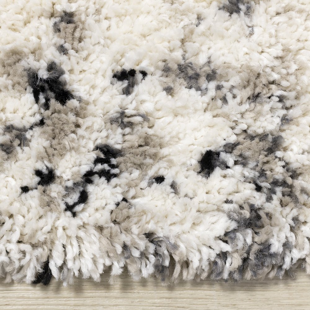 Madison Cream Taupe Grey Soft Speckeled Shag Rug, 7'10" x 10'10". Picture 9