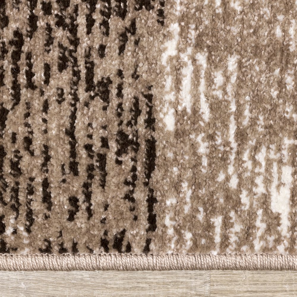 Distressed Geometric 7x10 Area Rug in Brown Taupe, Rug for Living Room. Picture 10