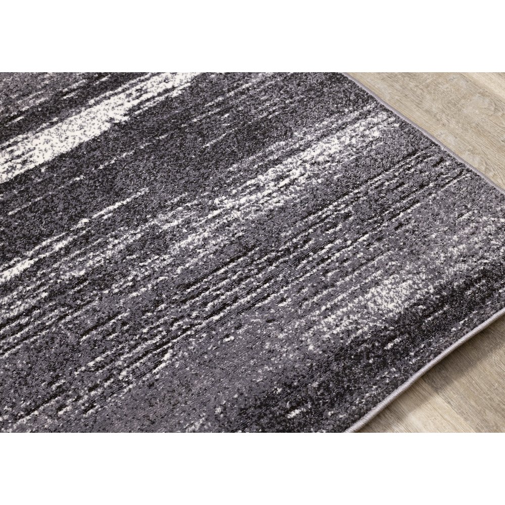 Distressed Lines Area Rug Cream and Grey, 7x10 Area Rug for Large Spaces. Picture 4