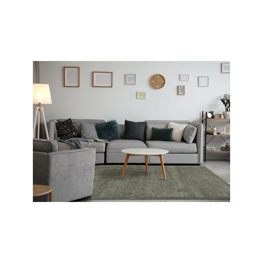 Palmer Soft Sage Green Shag Rug, 5'3" x 7'7". Picture 3