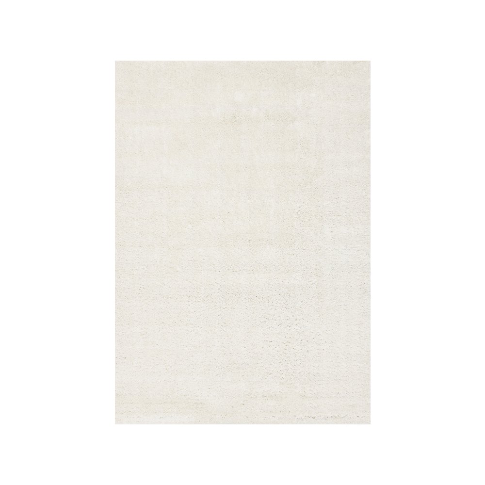 Palmer Soft White Neutral Shag Rug, 5'3" x 7'7". Picture 1