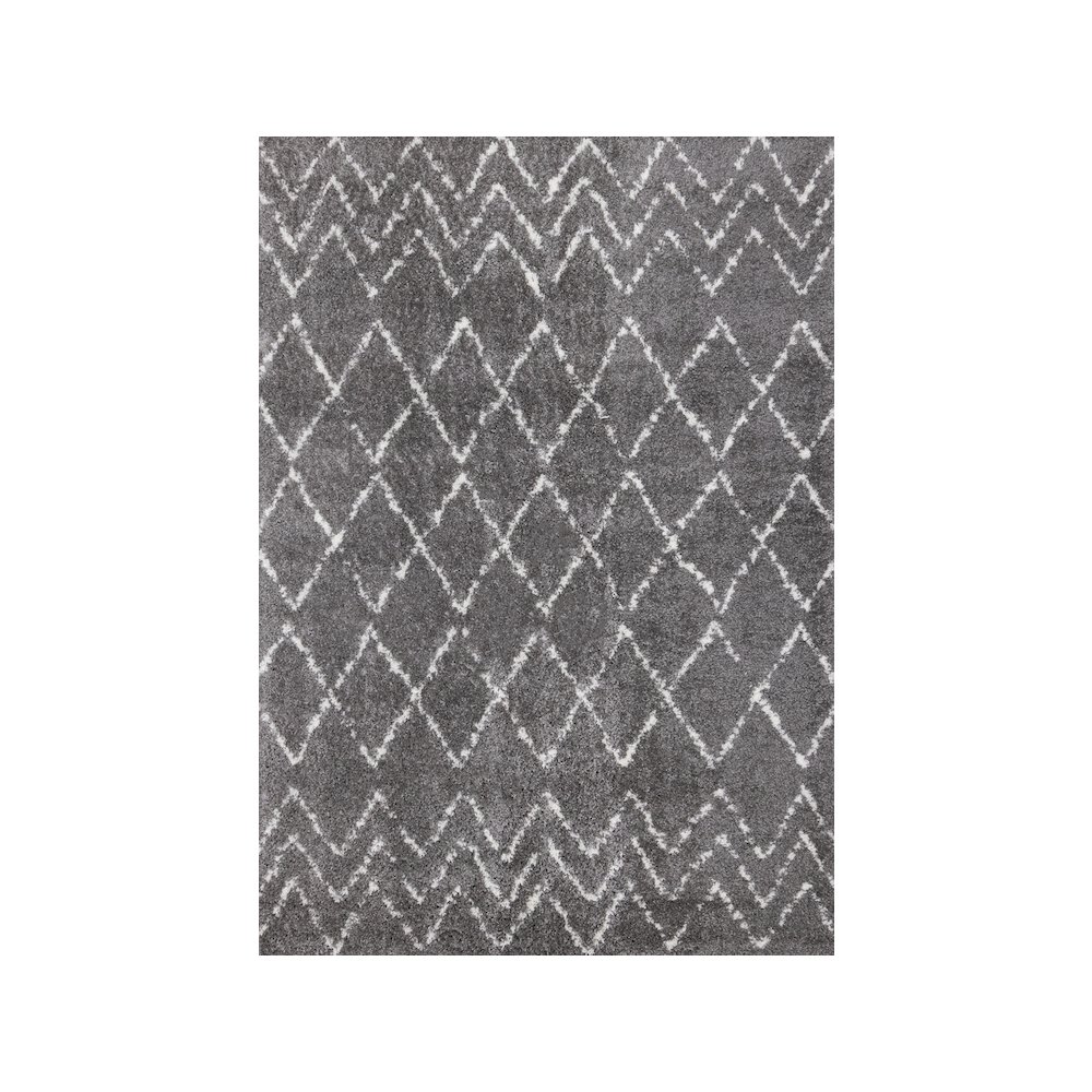 Palmer Cream Grey Rhombus Pattern Rug, 7'10" x 10'6". Picture 1
