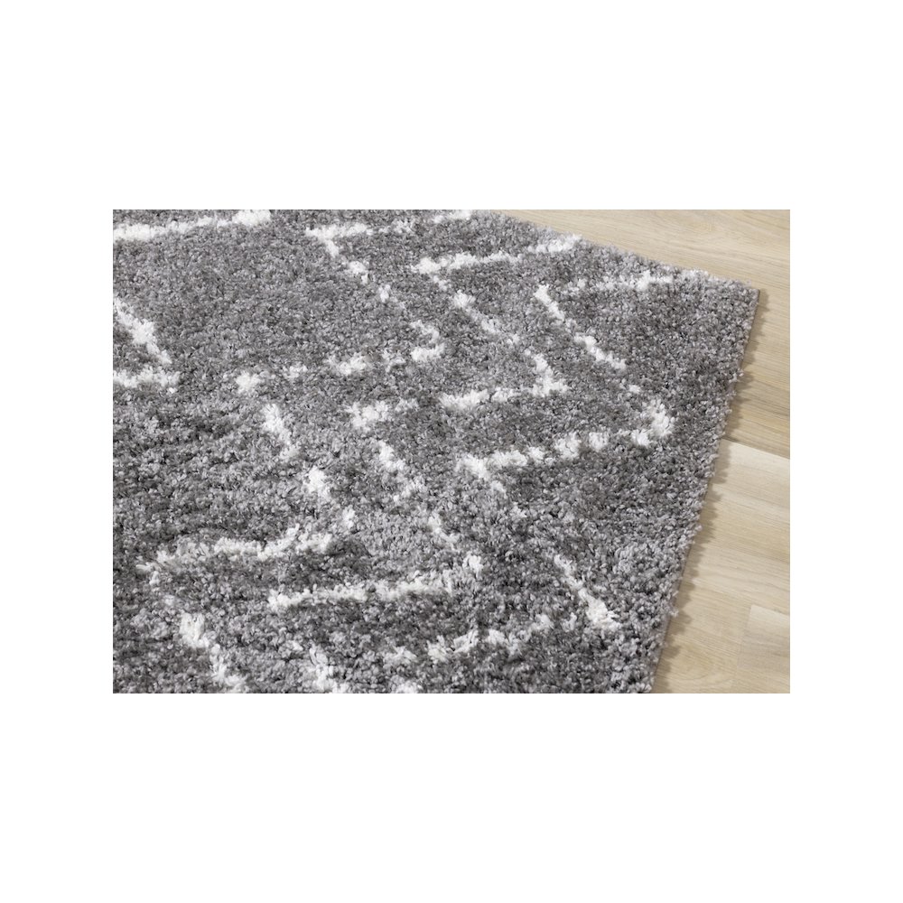 Palmer Cream Grey Rhombus Pattern Rug, 7'10" x 10'6". Picture 4