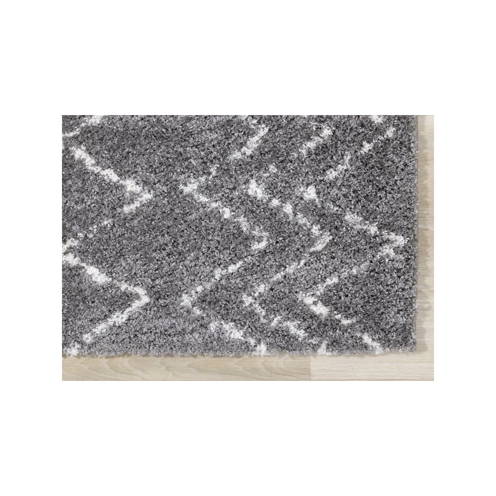 Palmer Cream Grey Rhombus Pattern Rug, 7'10" x 10'6". Picture 6