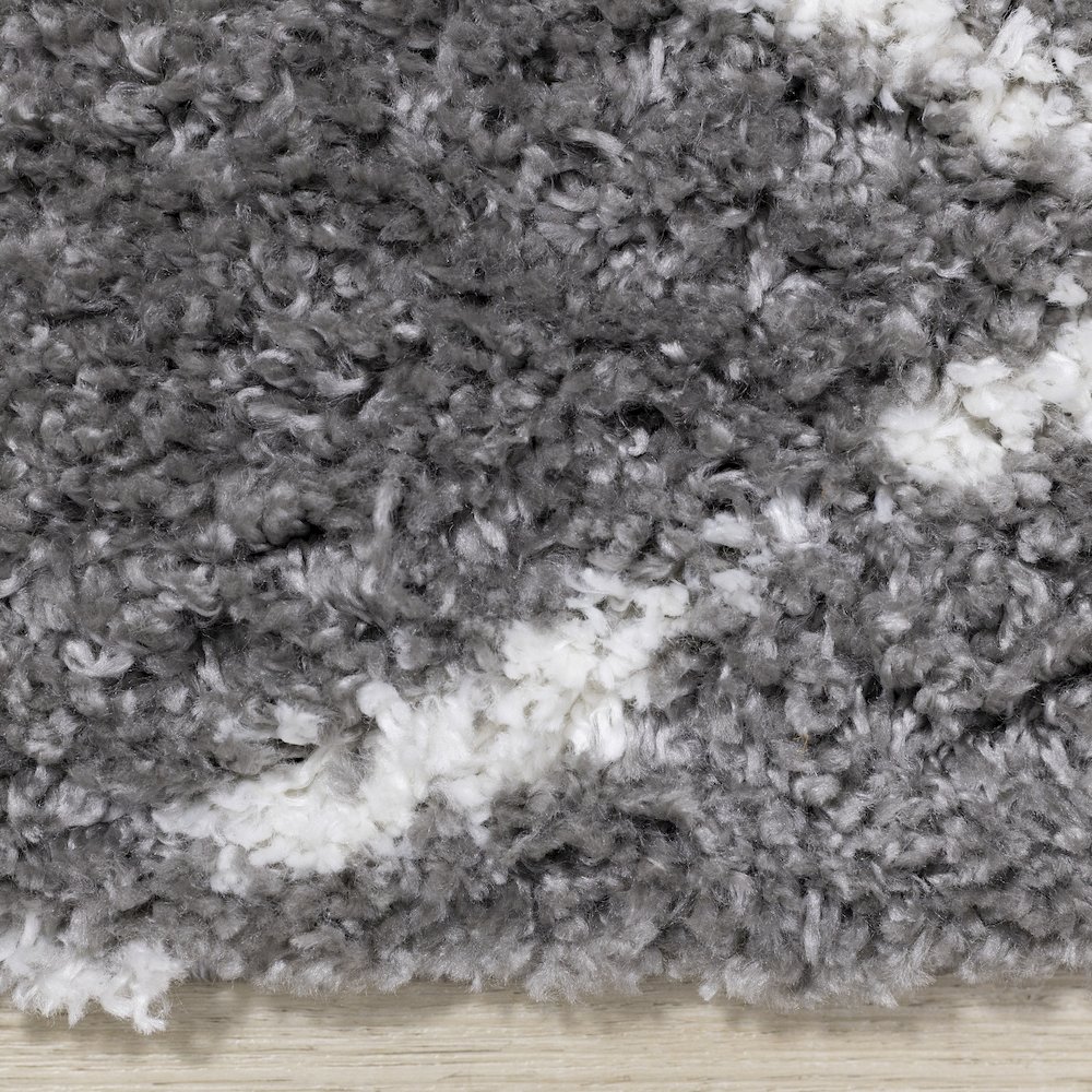 Palmer Cream Grey Rhombus Pattern Rug, 7'10" x 10'6". Picture 10