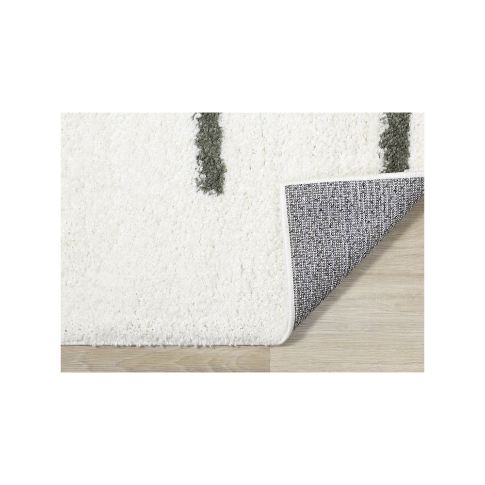 Palmer Green Cream Soft Modern Lines Area Rug, 6'7" x 9'6". Picture 7