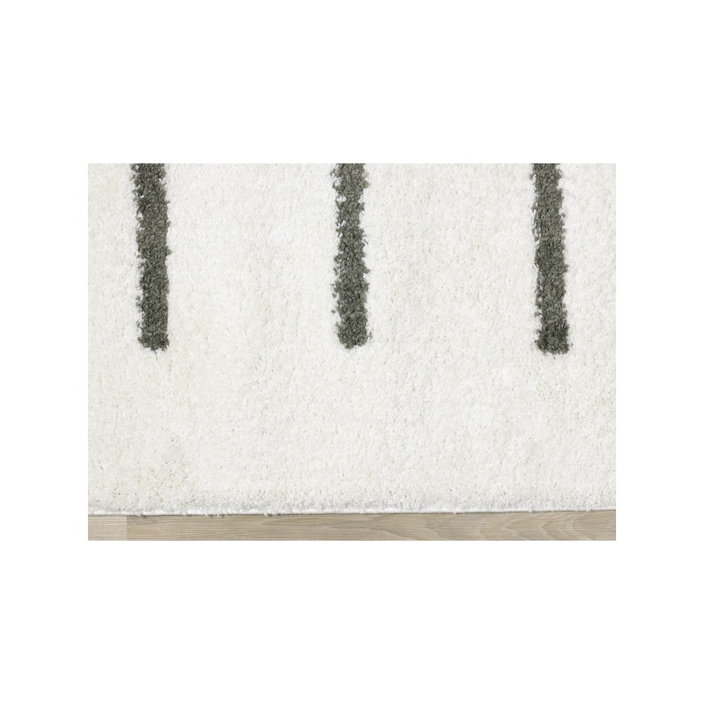 Palmer Green Cream Soft Modern Lines Area Rug, 6'7" x 9'6". Picture 9
