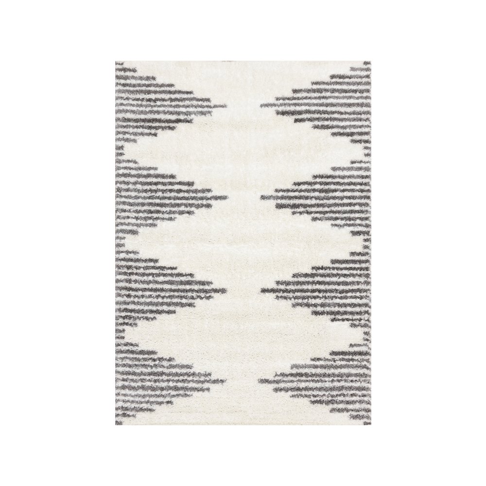 Palmer Cream Grey Soft Diamonds Area Rug, 7'10" x 10'6". Picture 1