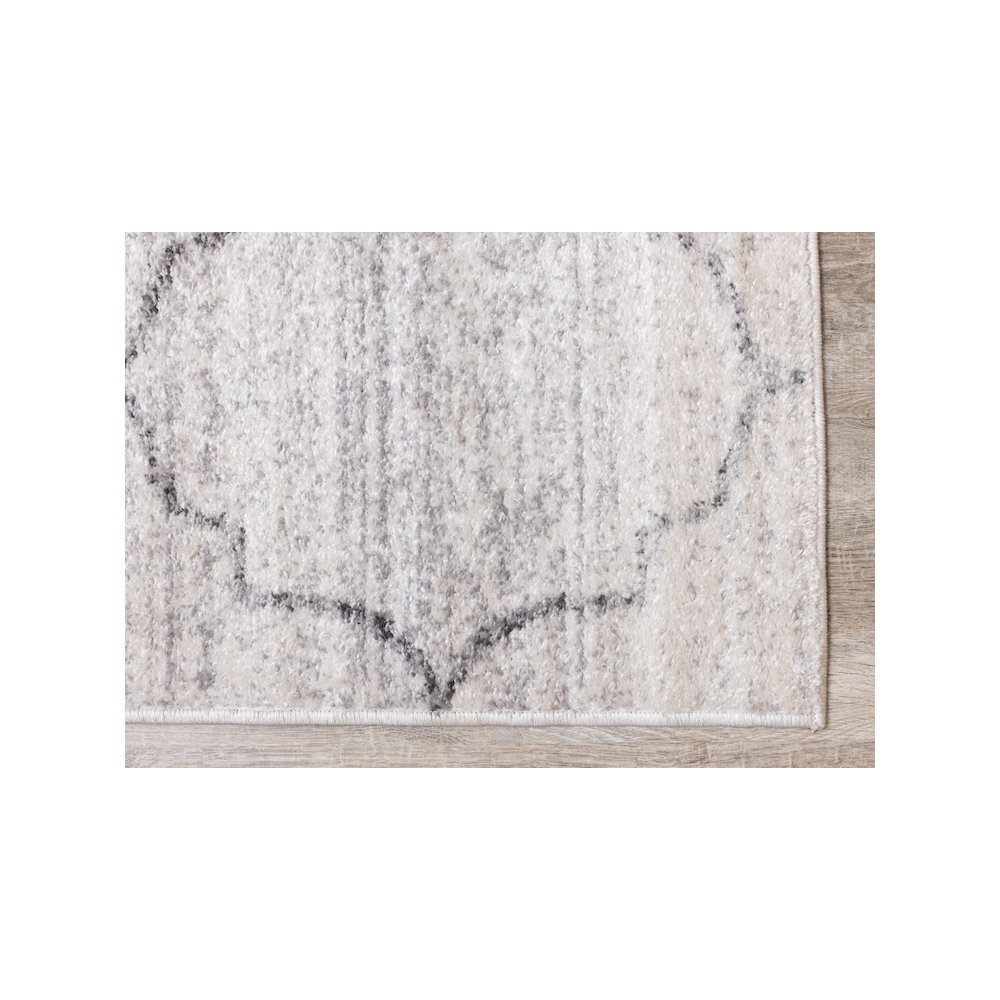 Finley Cream Grey Ogee Indoor Rug, 7'10" x 10'6". Picture 6