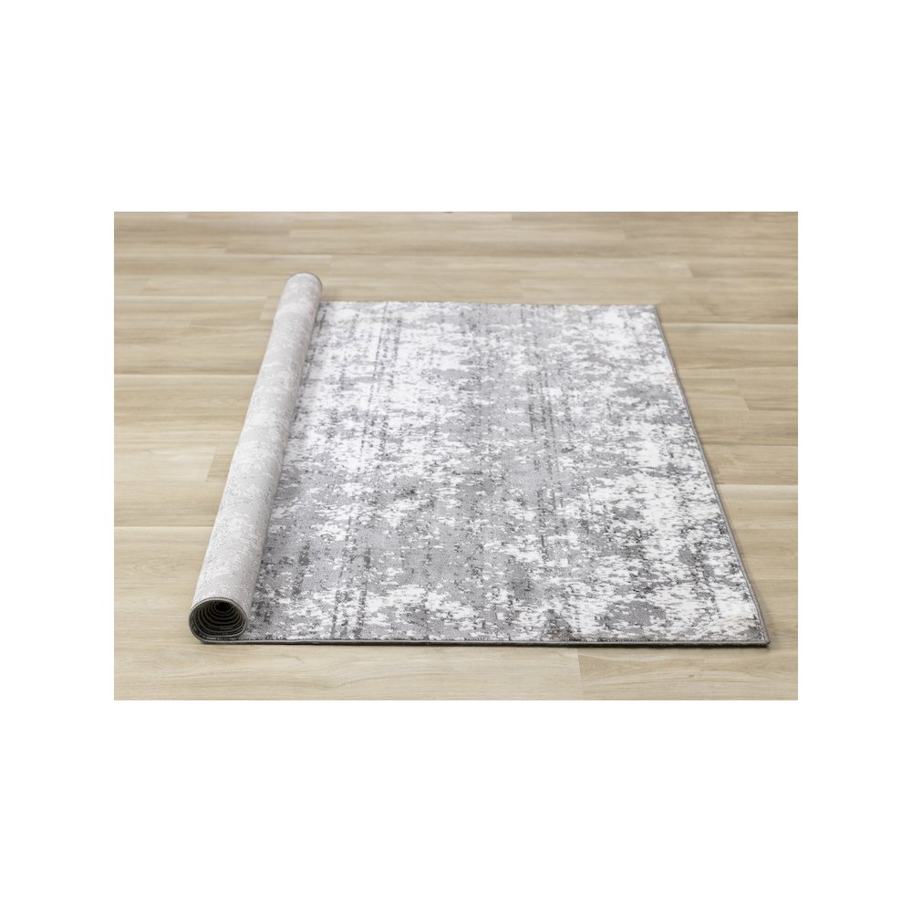 Gray Distressed Runner Rug, Washable 2x6 Accent for Hallways or Bedrooms. Picture 8
