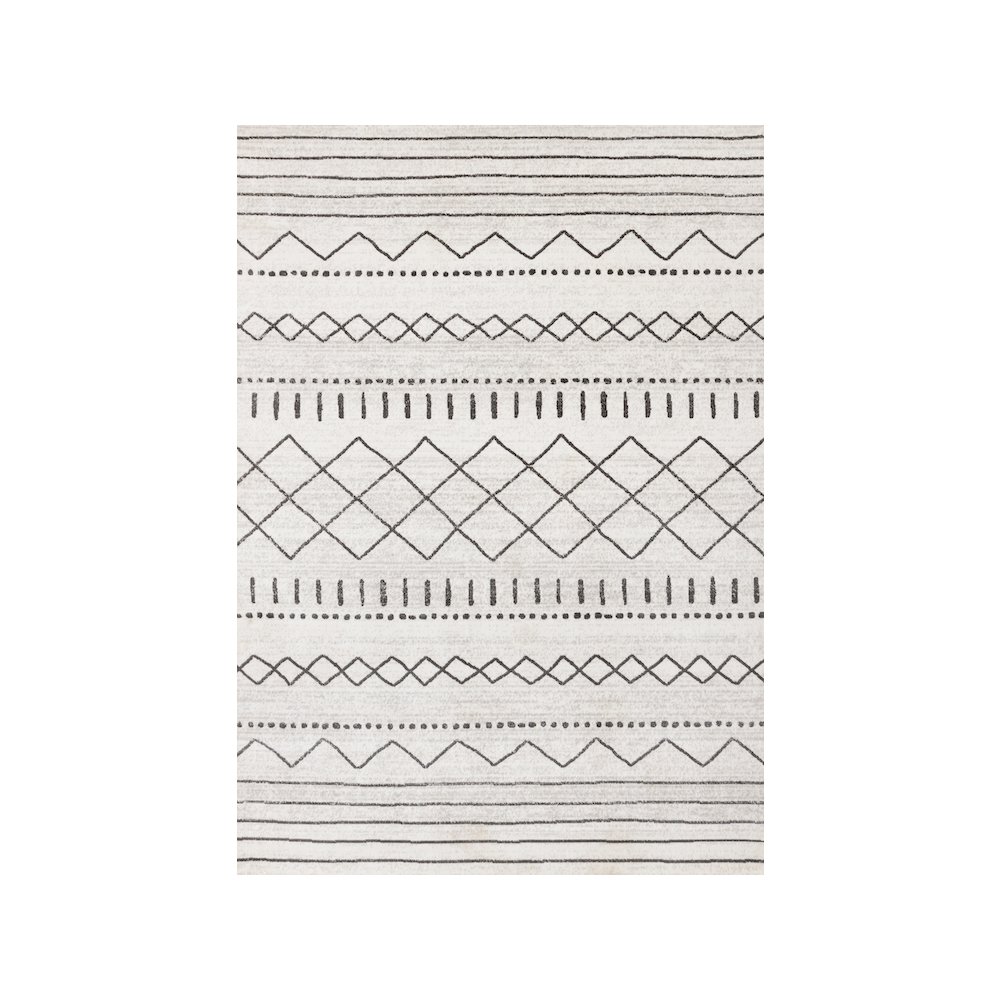 Grey and White Washable Runner Rug, Soft Carpet for Entryway or Living Room. Picture 1