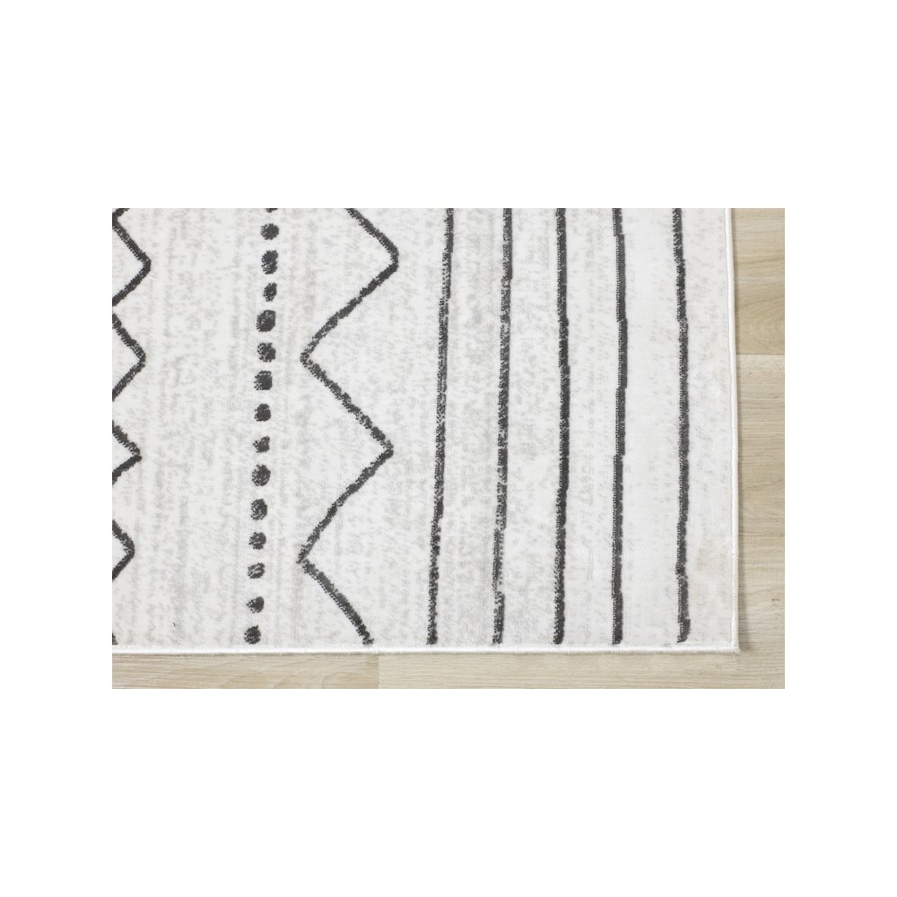 Grey and White Washable Runner Rug, Soft Carpet for Entryway or Living Room. Picture 6