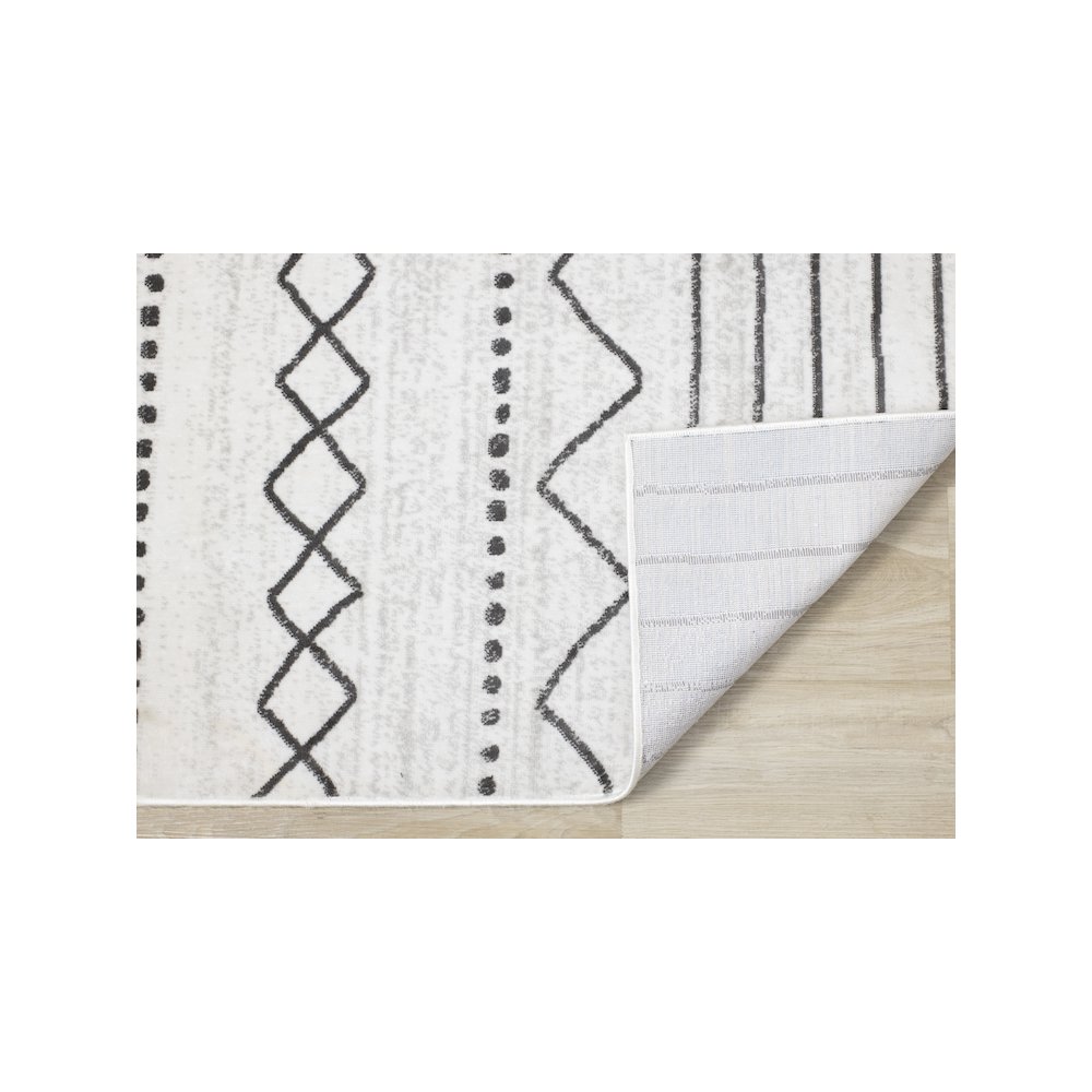 Grey and White Washable Runner Rug, Soft Carpet for Entryway or Living Room. Picture 7