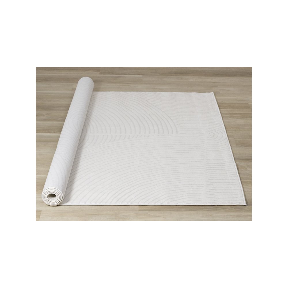 Holly Light Cream Swirl Soft Textured Area Rug, 7'10" x 10'6". Picture 8