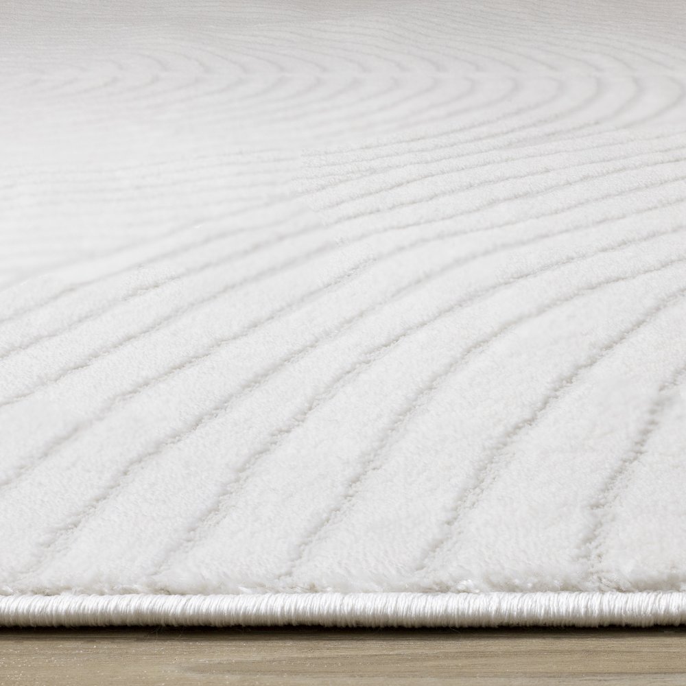 Holly Light Cream Swirl Soft Textured Area Rug, 7'10" x 10'6". Picture 5