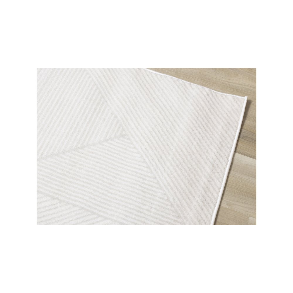 Holly Light Cream Diamond Block Pattern Soft Textured Area Rug, 7'10" x 10'6". Picture 4