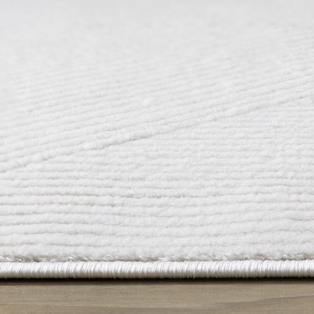 Holly Light Cream Diamond Block Pattern Soft Textured Area Rug, 7'10" x 10'6". Picture 5
