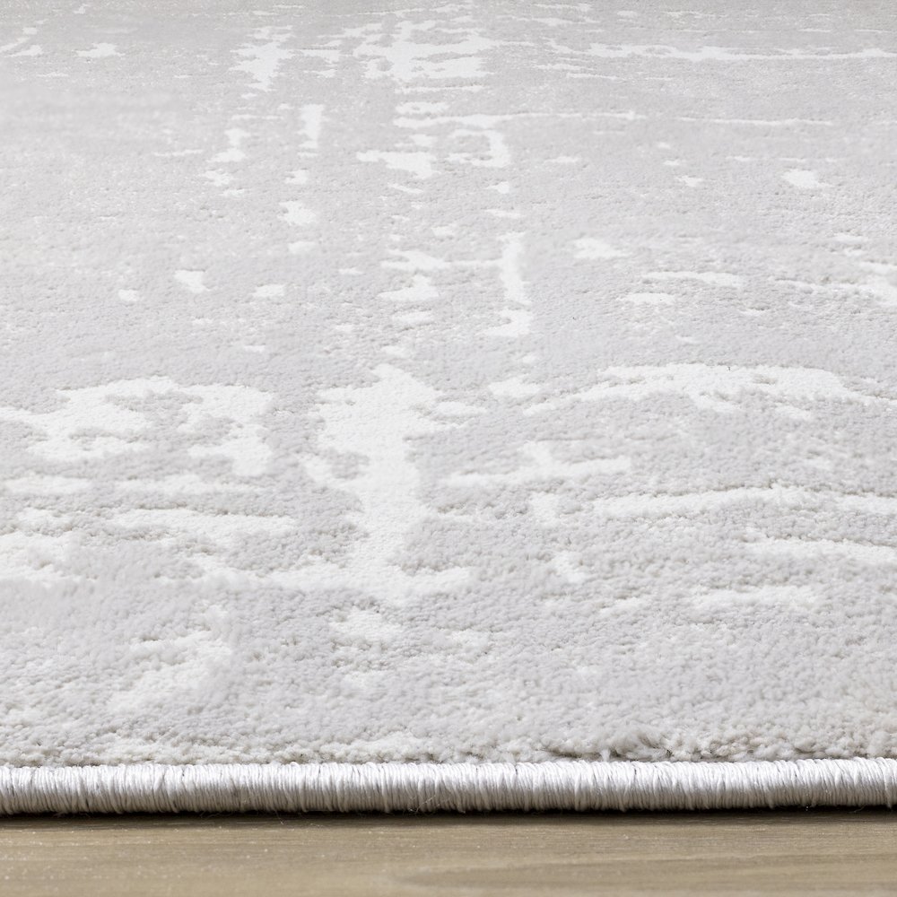 Holly Light Cream Distressed Textured Rug, 7'10" x 10'6". Picture 5