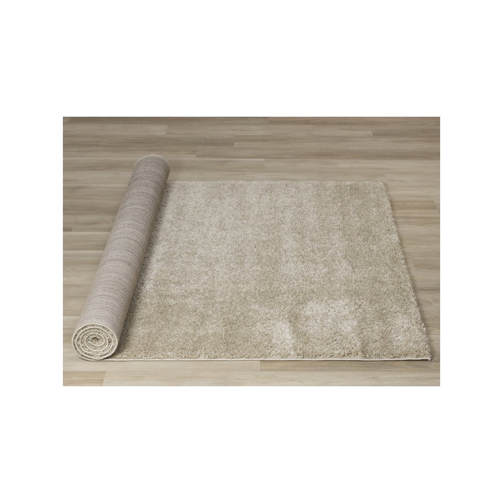 Palmer Soft Beige Neutral Shag Rug, 6'7" x 9'6". Picture 8