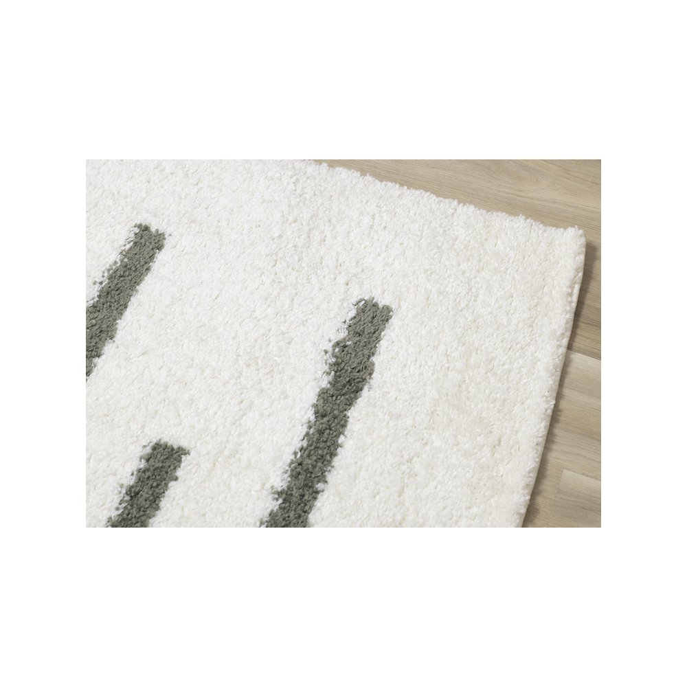 Palmer Green Cream Soft Modern Lines Area Rug, 7'10" x 10'6". Picture 4