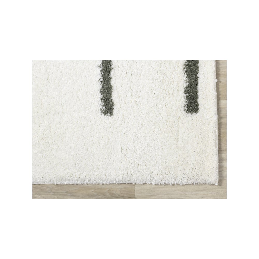 Palmer Green Cream Soft Modern Lines Area Rug, 7'10" x 10'6". Picture 6
