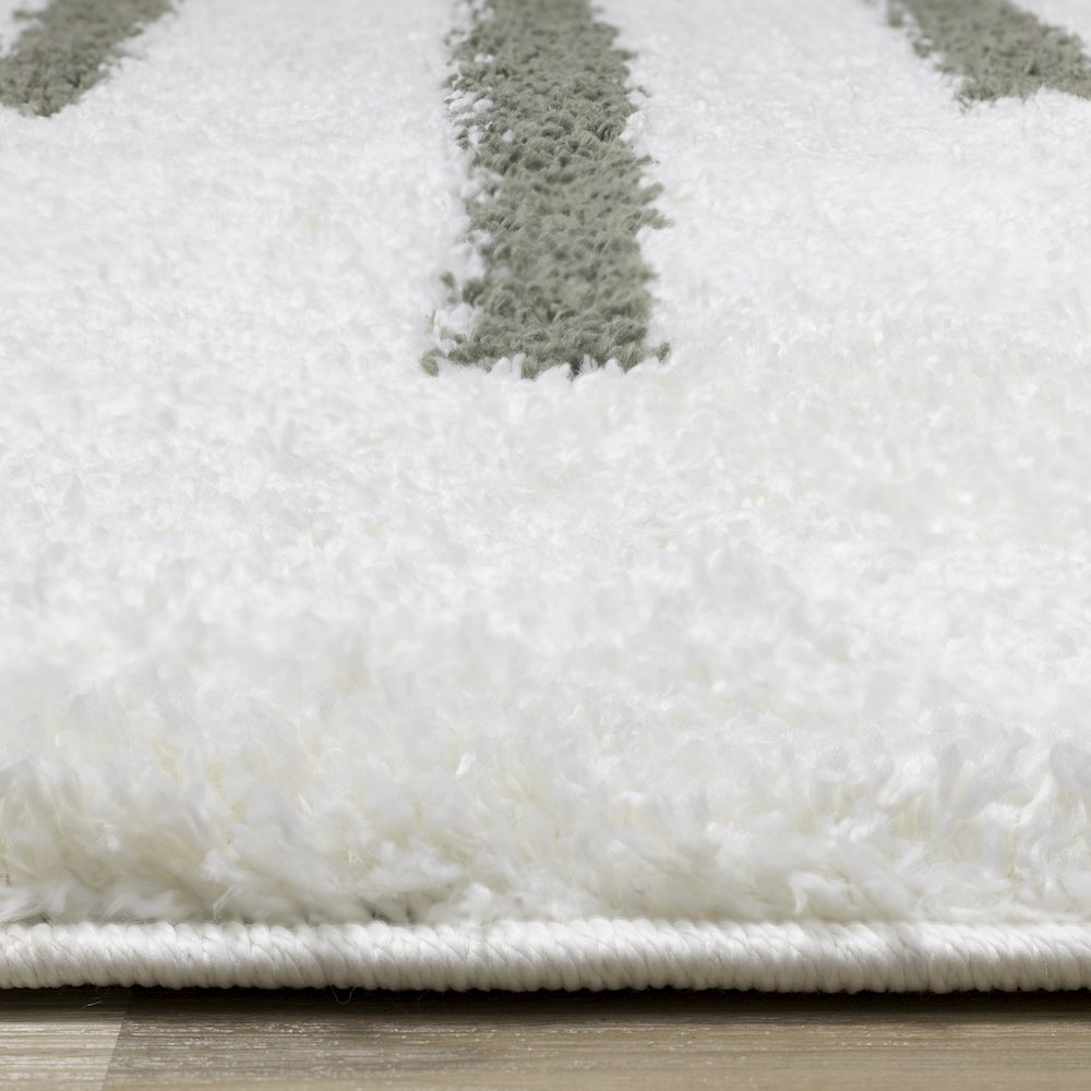 Palmer Green Cream Soft Modern Lines Area Rug, 7'10" x 10'6". Picture 5