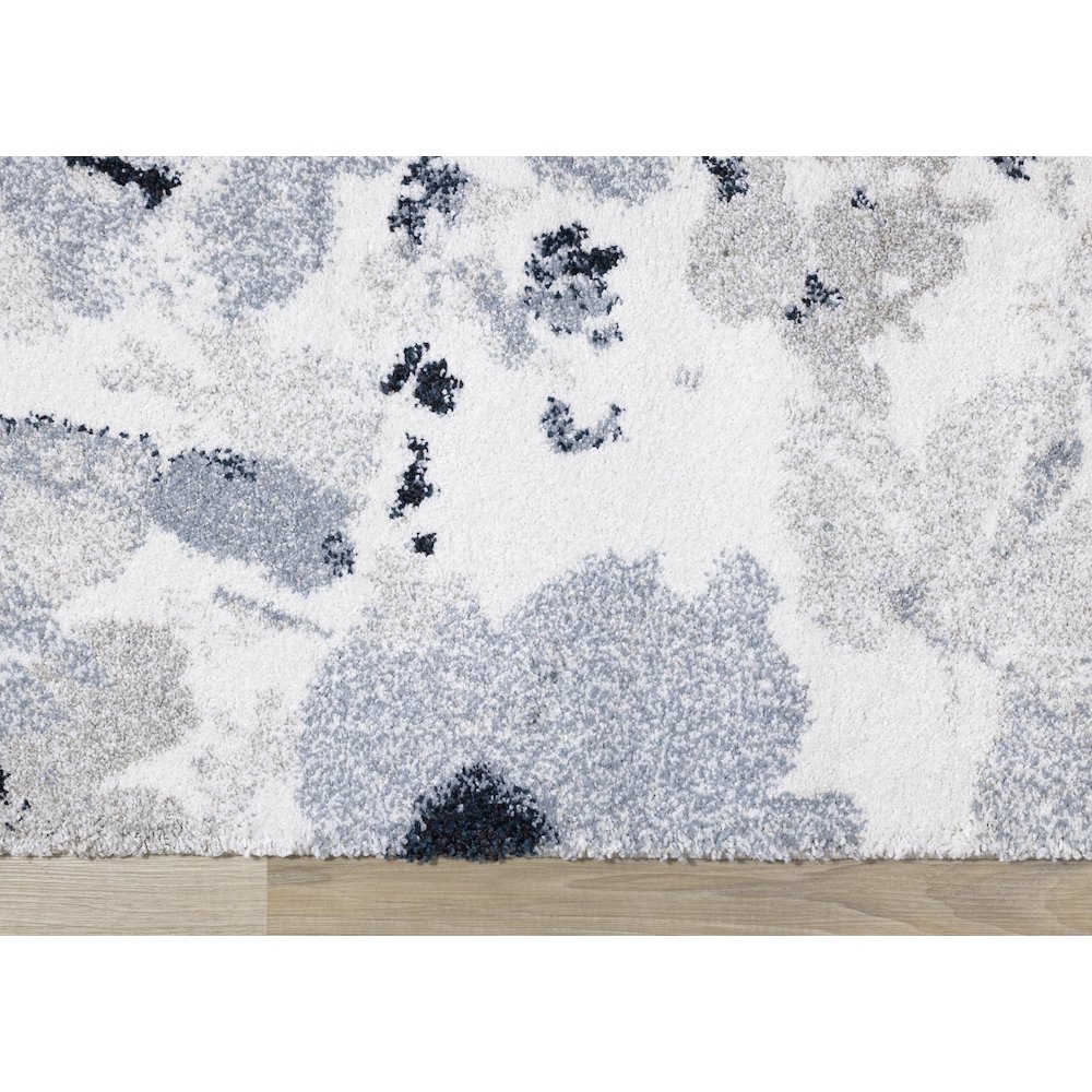 Sakura Grey White Blue Floral Rug, 7'10" x 10'10". Picture 7