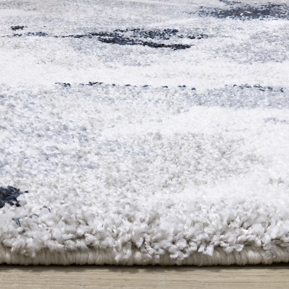 Sakura Grey White Blue Floral Rug, 7'10" x 10'10". Picture 6