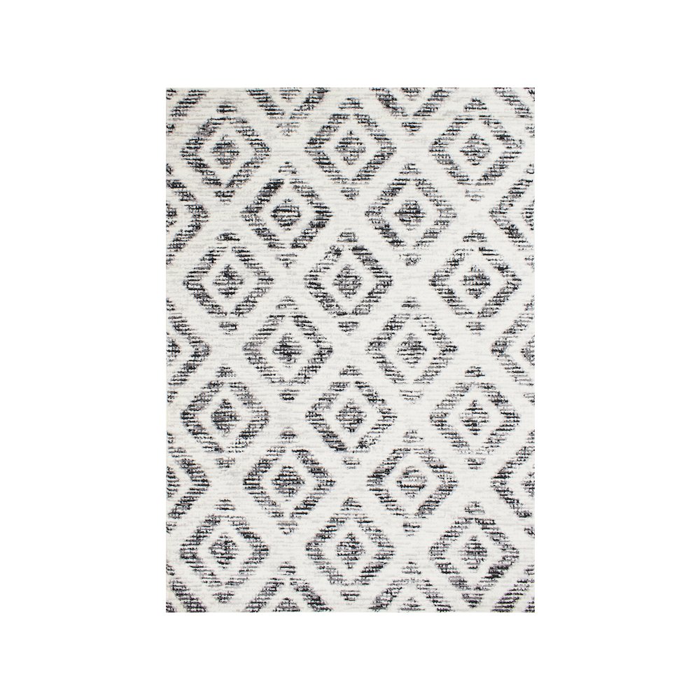 Meridian Grey Diamond Distressed Rug, 7'10" x 10'6". Picture 1