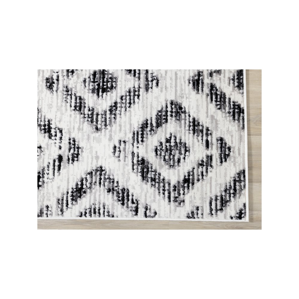 Meridian Grey Diamond Distressed Rug, 7'10" x 10'6". Picture 6