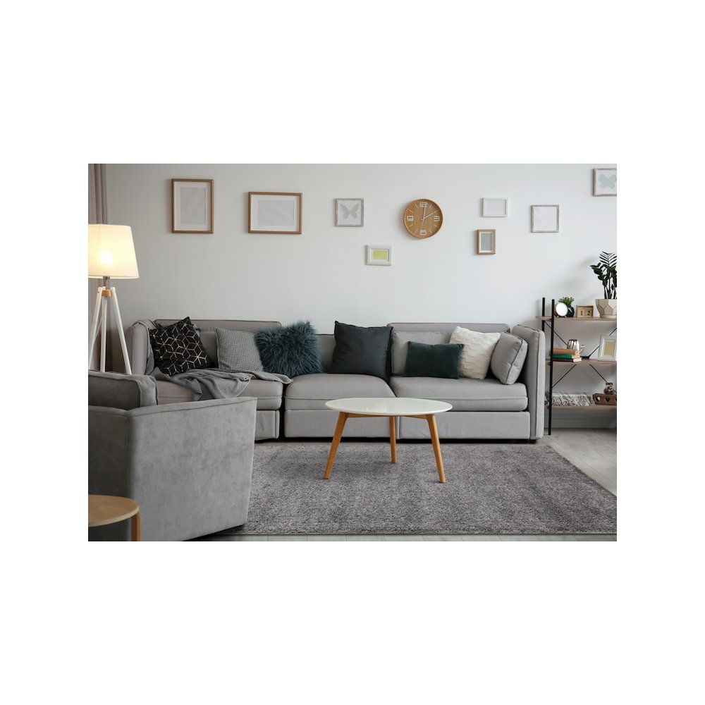 Palmer Soft Dark Grey Neutral Shag Rug, 7'10" x 10'6". Picture 3
