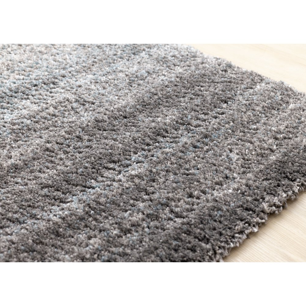 Madison Grey Blue White Modern Soft Shag Rug. Picture 4