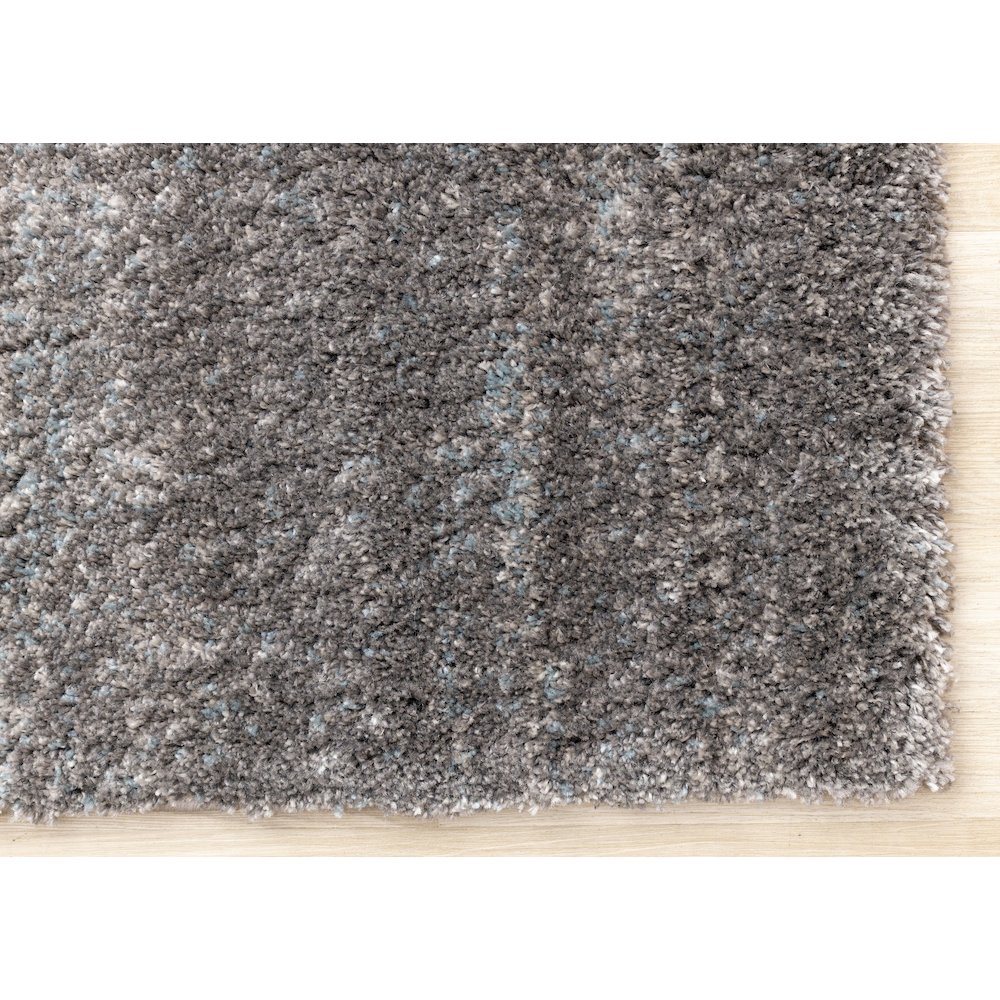Madison Grey Blue White Modern Soft Shag Rug. Picture 6