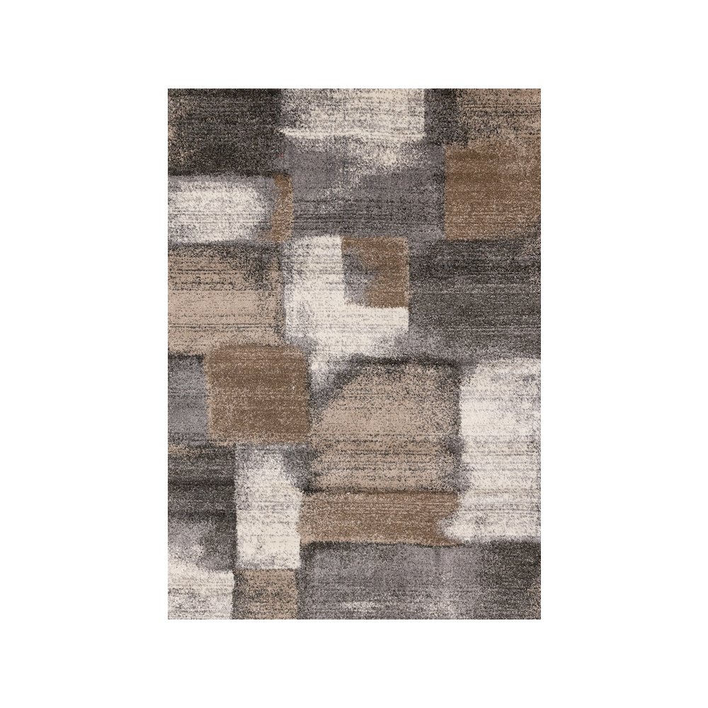 Shay Grey Brown Distressed Soft Pile Rug. Picture 1
