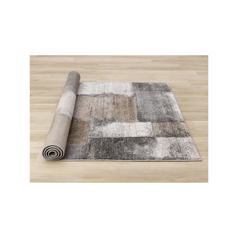 Shay Grey Brown Distressed Soft Pile Rug. Picture 8