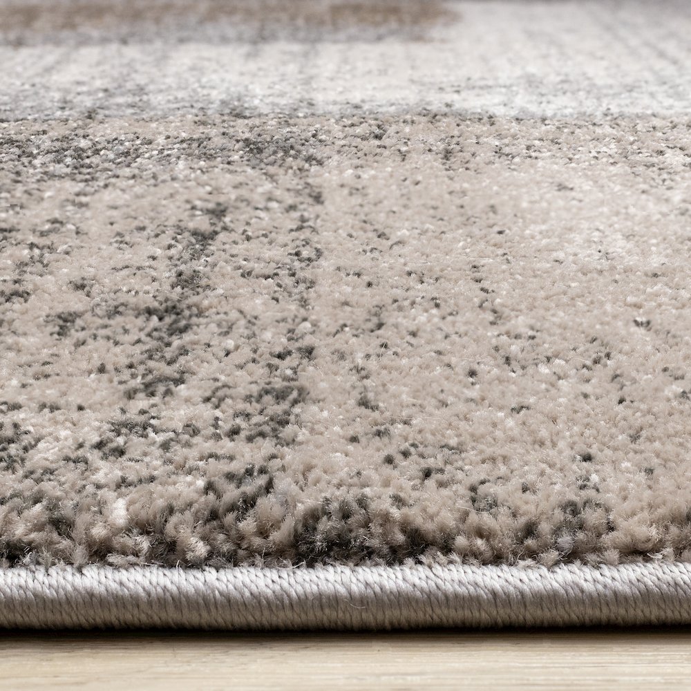 Shay Grey Brown Distressed Soft Pile Rug. Picture 5