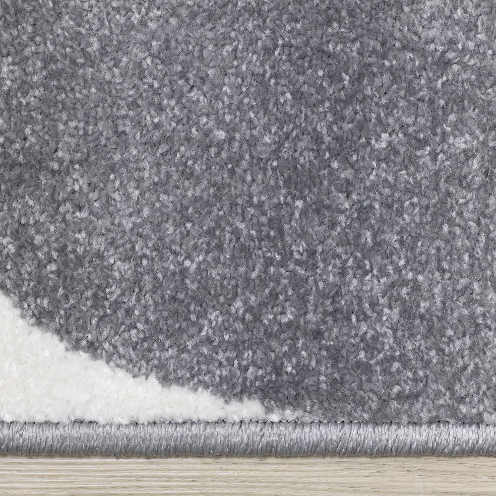 Claremont Grey White Classic Swirl Area Rug, 5' x 8', 5'3" x 7'7". Picture 10