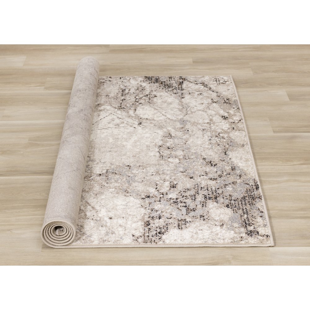 Claremont Beige Marble Patterned Area Rug, 5'3" x 7'7". Picture 8