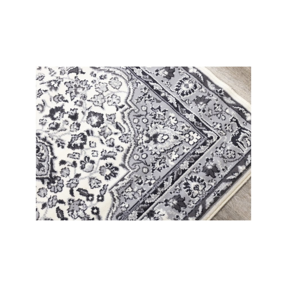 Functional Style Grey Traditional Area Rug, 4'7" x 6'7". Picture 4