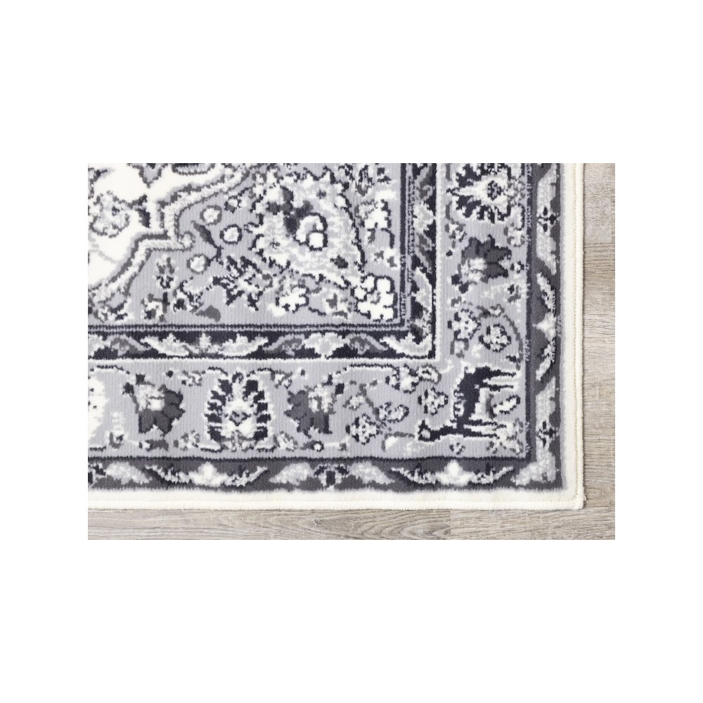 Functional Style Grey Traditional Area Rug, 4'7" x 6'7". Picture 6