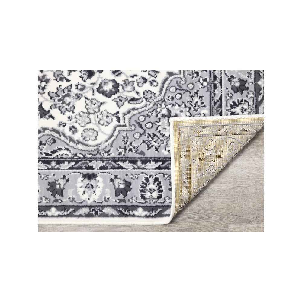 Functional Style Grey Traditional Area Rug, 4'7" x 6'7". Picture 7