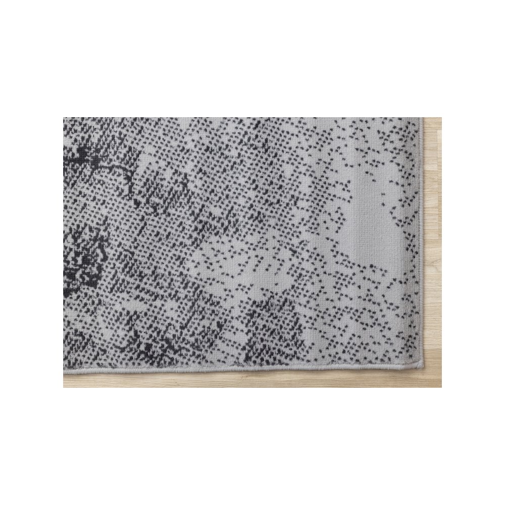 Functional Style Grey Faded Geometric Rug, 4'7" x 6'7", 5'3" x 7'4". Picture 6