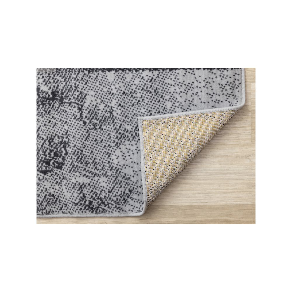 Functional Style Grey Faded Geometric Rug, 4'7" x 6'7", 5'3" x 7'4". Picture 7
